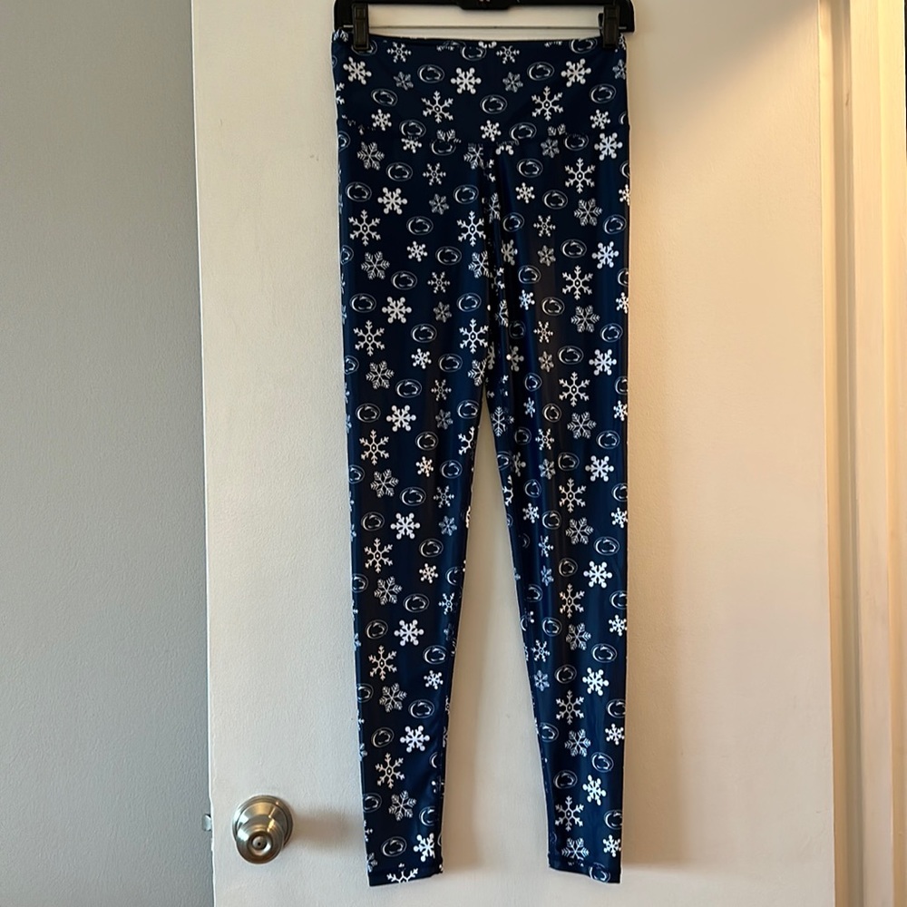 Penn State Nittany Lions ZooZatz Snowflake Leggings Navy Blue Size Medium